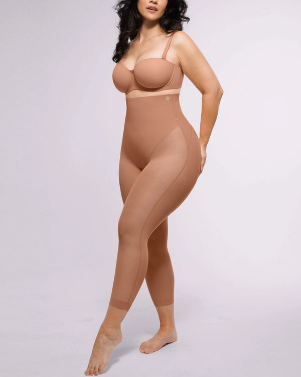 Shapecurve 3D Butt-Lifting Mesh Capri Tights – Sculpting Capris with Breathable Mesh