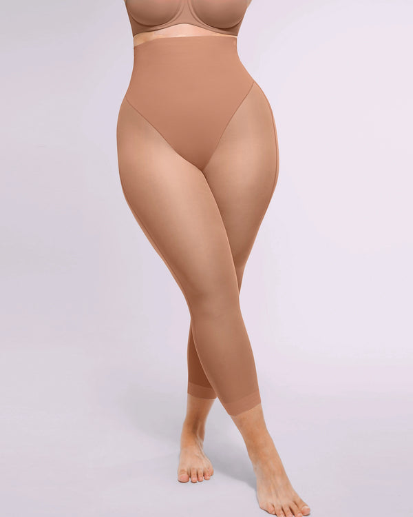 Shapecurve 3D Butt-Lifting Mesh Capri Tights – Sculpting Capris with Breathable Mesh