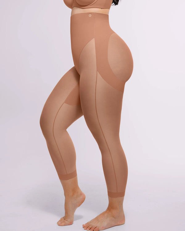 Shapecurve 3D Butt-Lifting Mesh Capri Tights – Sculpting Capris with Breathable Mesh