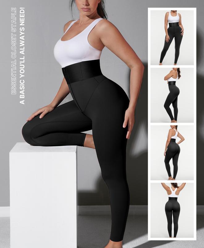 AirSlim ElasticFuse High-Waist Shaping Leggings – Targeted Tummy Control, All-Day Comfort & Support, Black