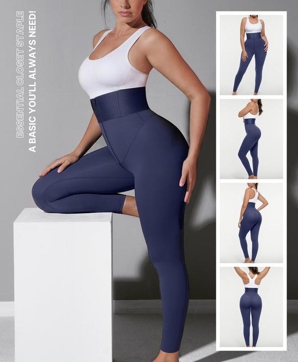 AirSlim ElasticFuse High-Waist Shaping Leggings – Targeted Tummy Control, All-Day Comfort & Support, Black