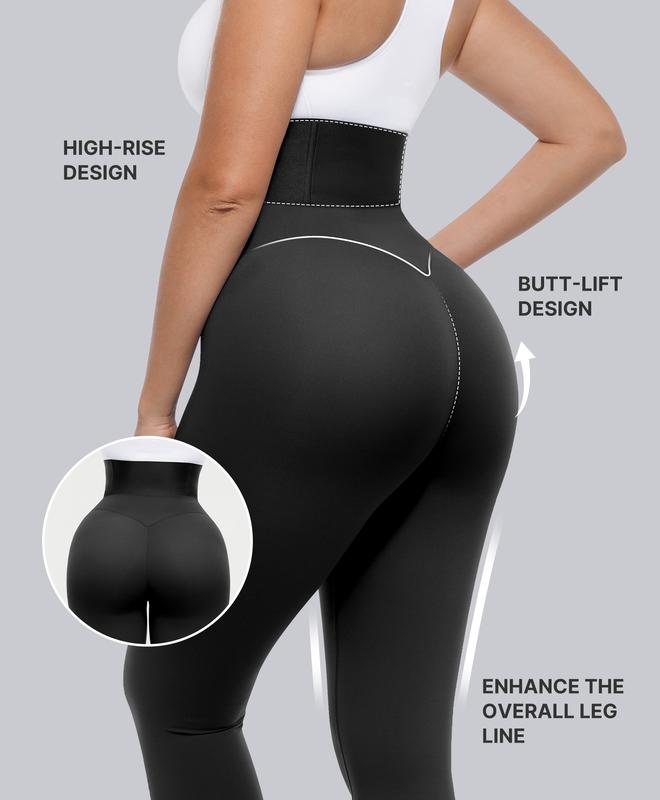 AirSlim ElasticFuse High-Waist Shaping Leggings – Targeted Tummy Control, All-Day Comfort & Support, Black
