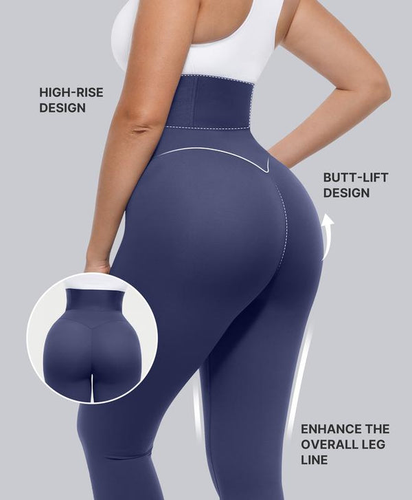 AirSlim ElasticFuse High-Waist Shaping Leggings – Targeted Tummy Control, All-Day Comfort & Support, Black