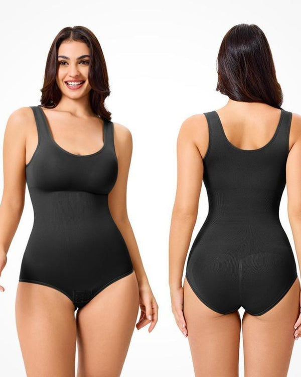Women's Seamless Round-Neck Shaping Bodysuit with Tummy Control