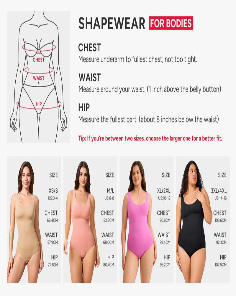 Women's Seamless Round-Neck Shaping Bodysuit with Tummy Control