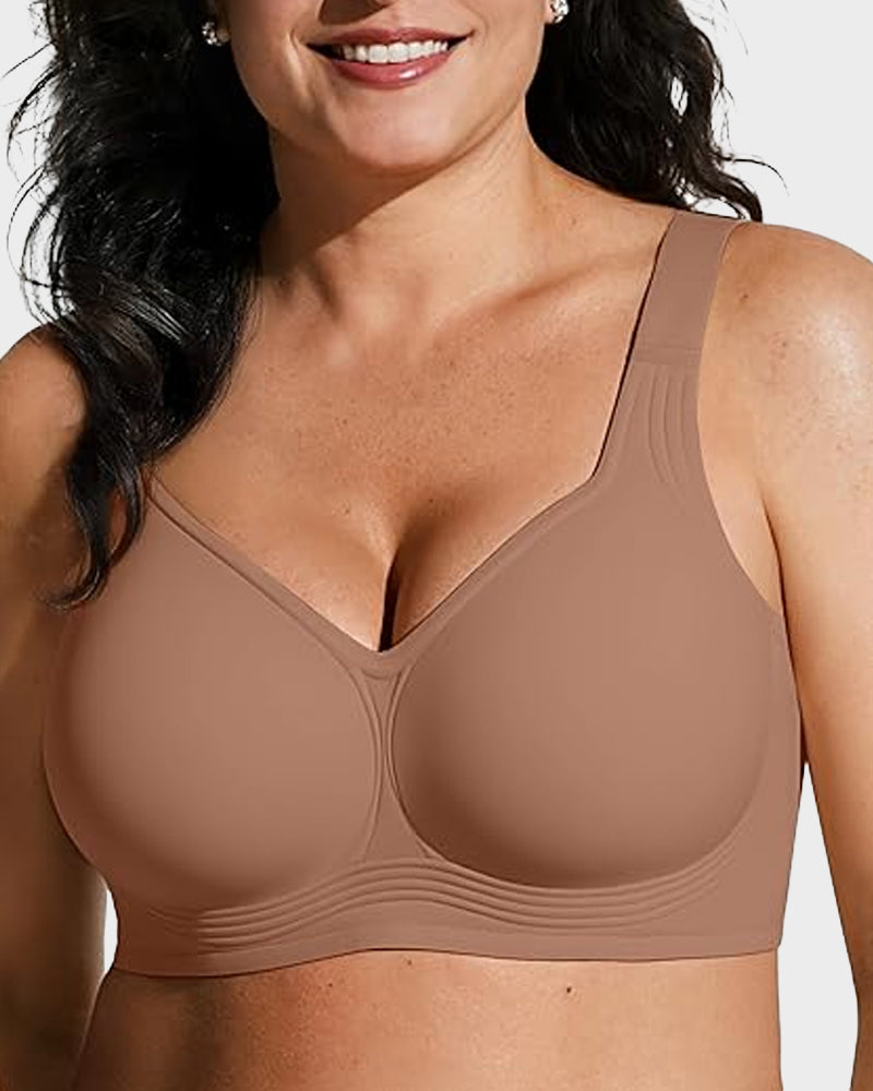 All-Day Comfort Wireless Full-Coverage Jelly-Smoothing Bra for Everyday Support