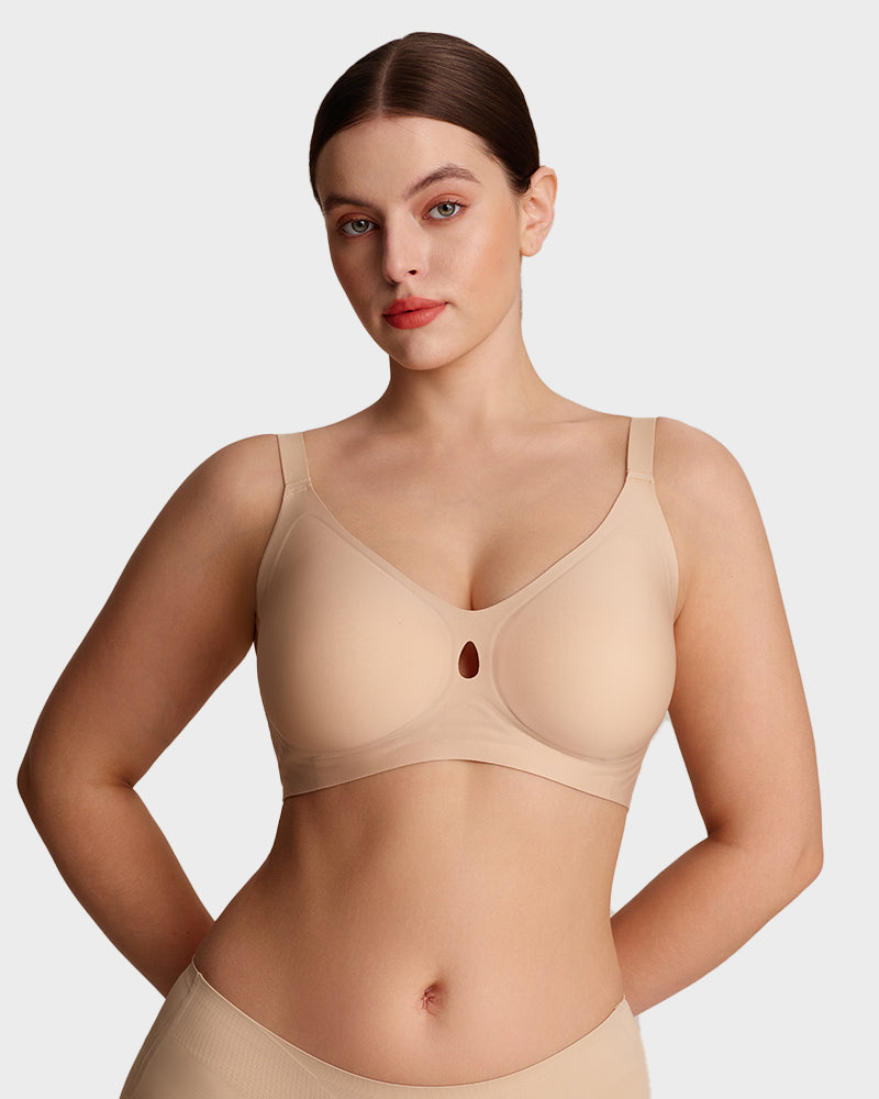 Invisible Jelly Lift Bra with Breathable Water-Drop Hollow Cups