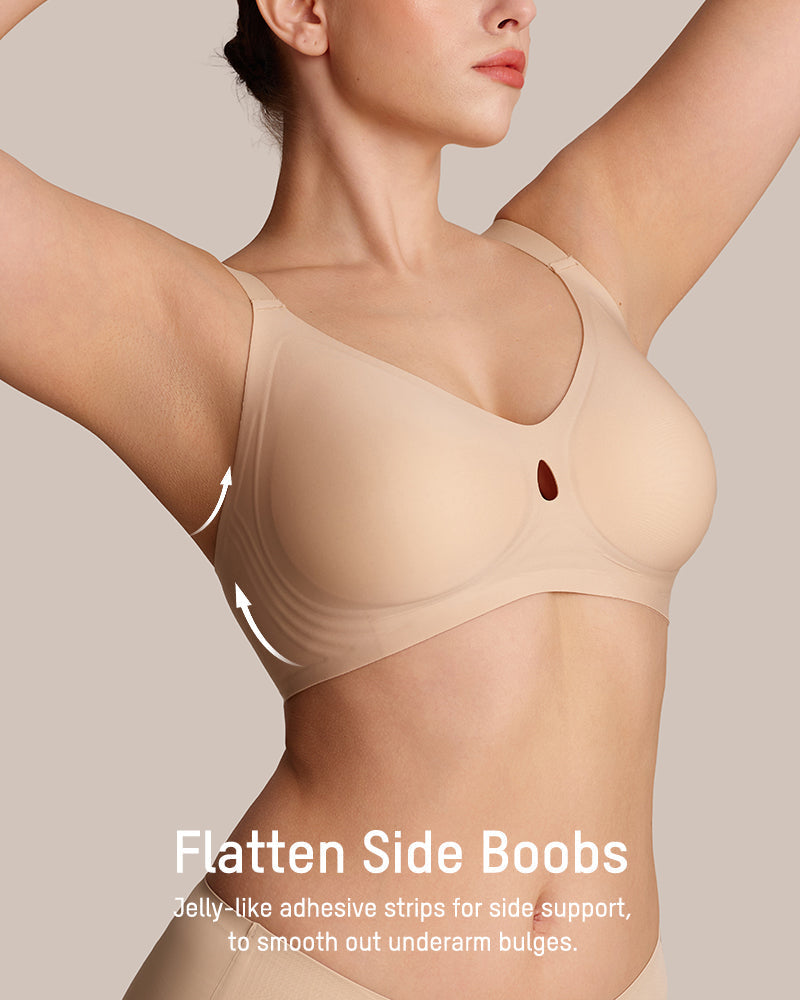Invisible Jelly Lift Bra with Breathable Water-Drop Hollow Cups