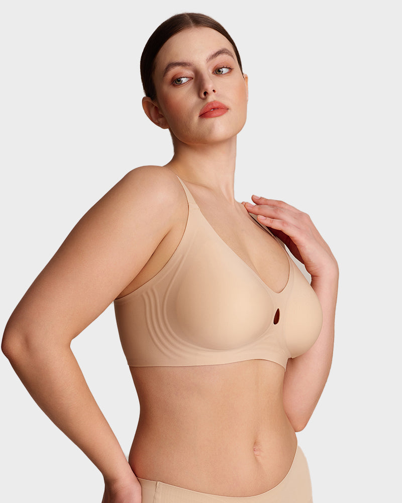 Invisible Jelly Lift Bra with Breathable Water-Drop Hollow Cups