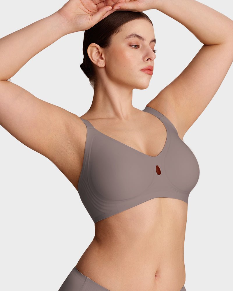 Invisible Jelly Lift Bra with Breathable Water-Drop Hollow Cups