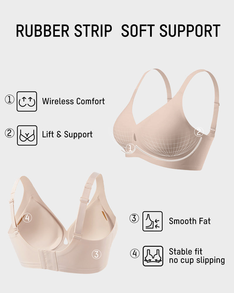 Invisible Jelly Lift Bra with Breathable Water-Drop Hollow Cups