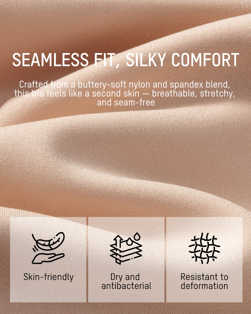 Invisible Jelly Lift Bra with Breathable Water-Drop Hollow Cups