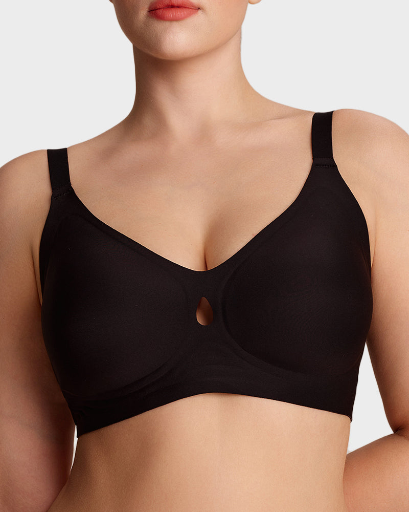 Invisible Jelly Lift Bra with Breathable Water-Drop Hollow Cups