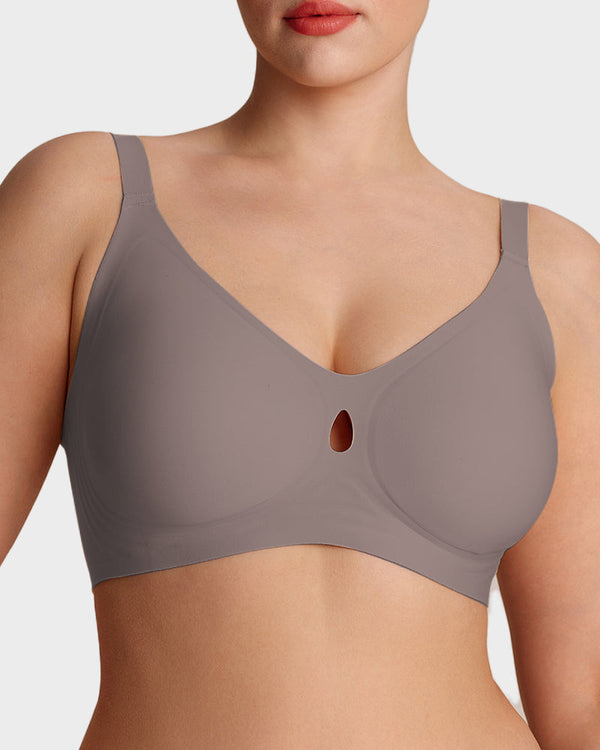 Invisible Jelly Lift Bra with Breathable Water-Drop Hollow Cups