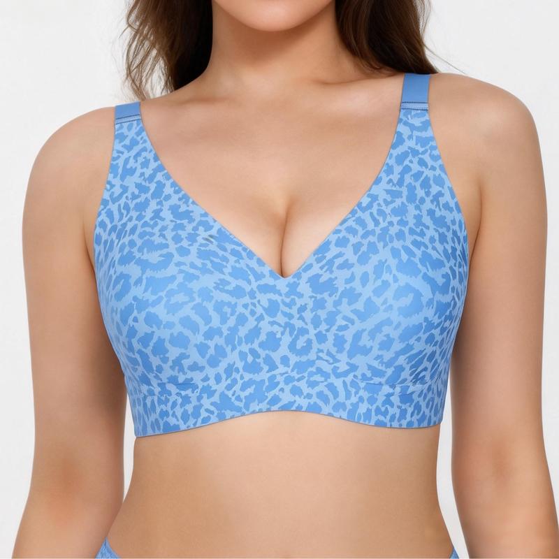 Deep-V Seamless Wireless Push-Up Bras for Women – All-Day Comfort and Flattering Lift
