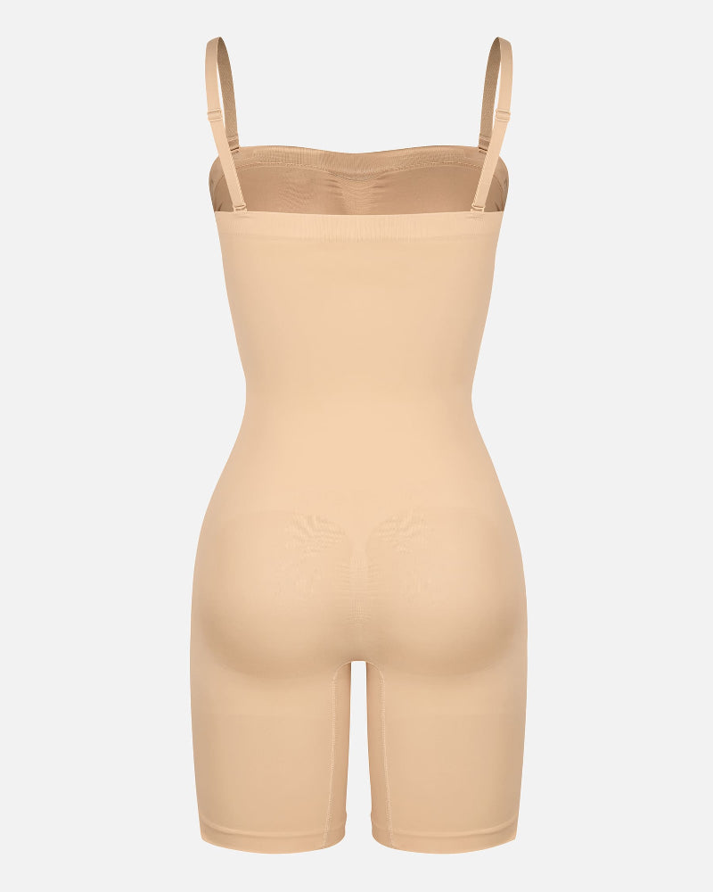 True Shape Seamless Strapless Bodysuit with Removable Straps - Sleek, Sculpted Silhouette