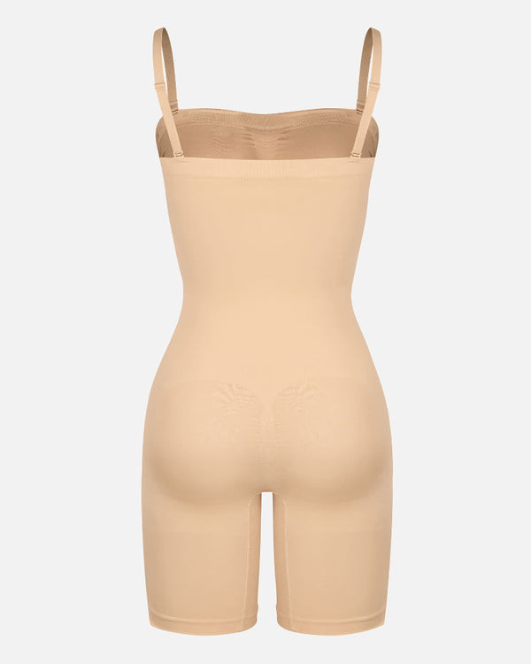 True Shape Seamless Strapless Bodysuit with Removable Straps - Sleek, Sculpted Silhouette