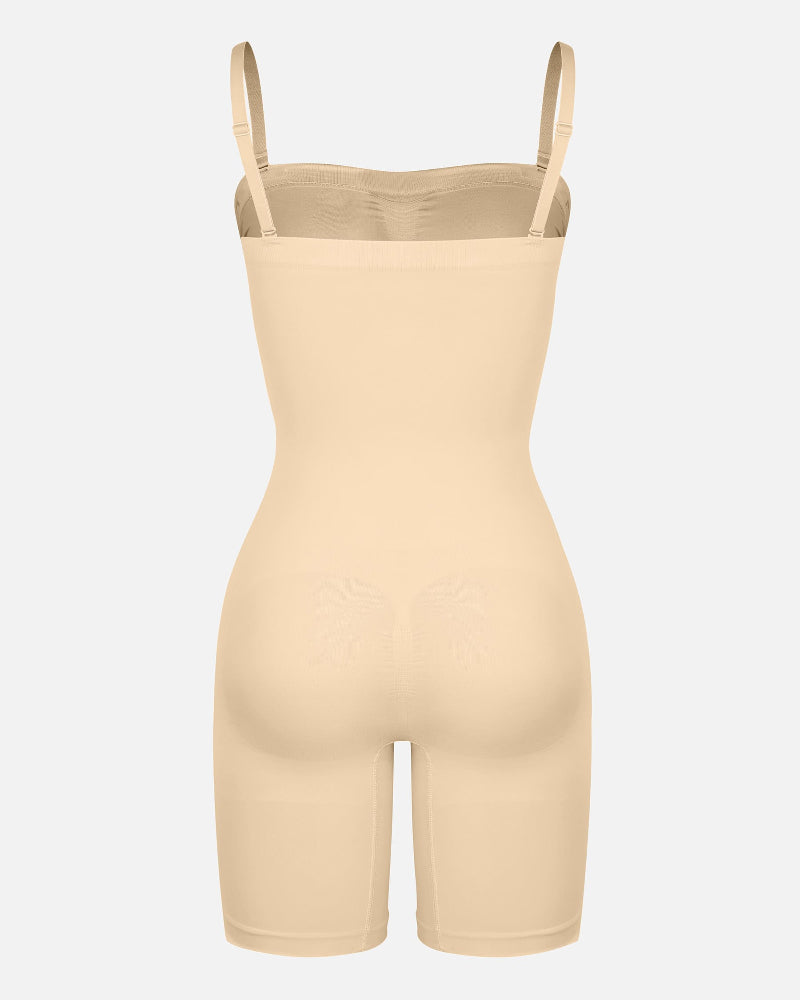 True Shape Seamless Strapless Bodysuit with Removable Straps - Sleek, Sculpted Silhouette