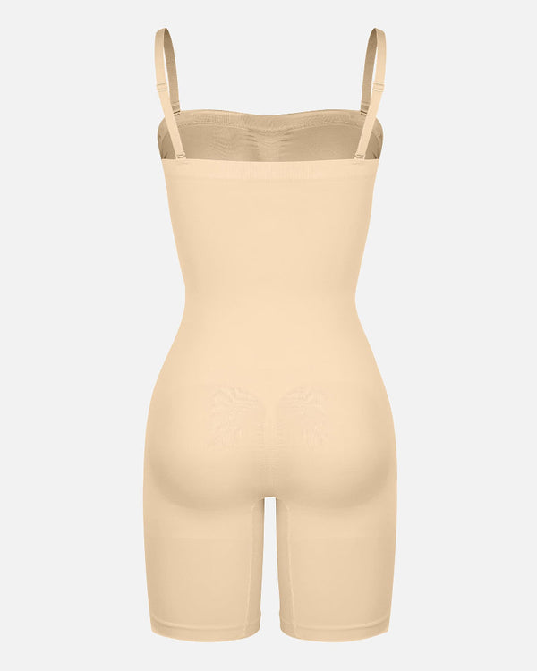 True Shape Seamless Strapless Bodysuit with Removable Straps - Sleek, Sculpted Silhouette