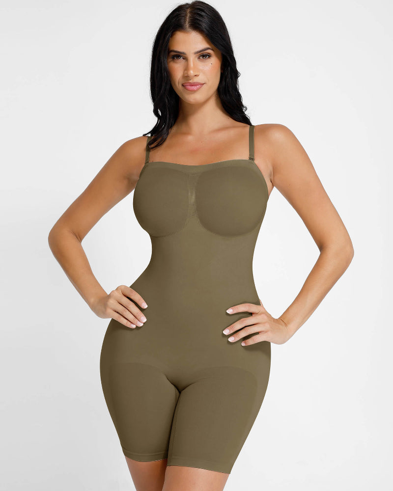 True Shape Seamless Strapless Bodysuit with Removable Straps - Sleek, Sculpted Silhouette