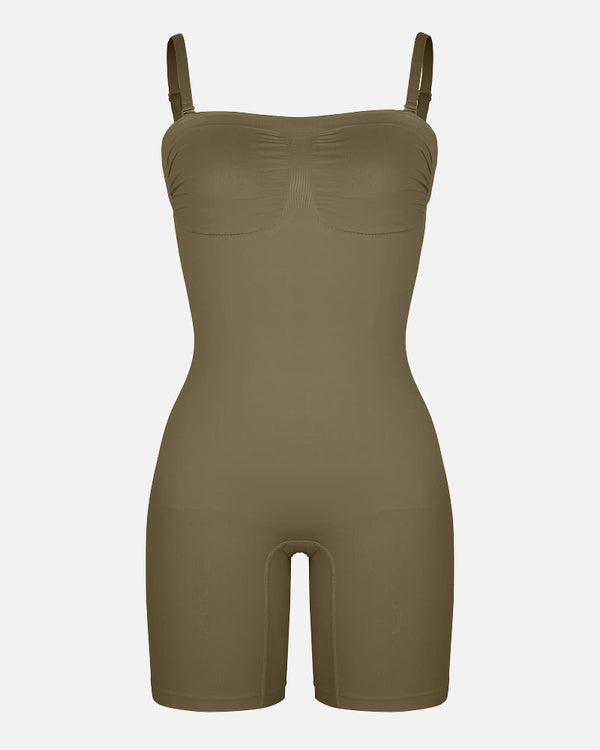 True Shape Seamless Strapless Bodysuit with Removable Straps - Sleek, Sculpted Silhouette