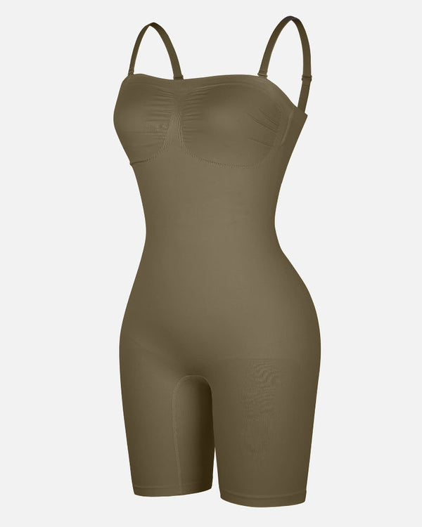 True Shape Seamless Strapless Bodysuit with Removable Straps - Sleek, Sculpted Silhouette