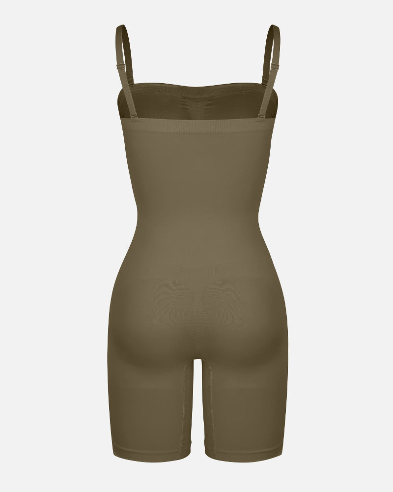 True Shape Seamless Strapless Bodysuit with Removable Straps - Sleek, Sculpted Silhouette