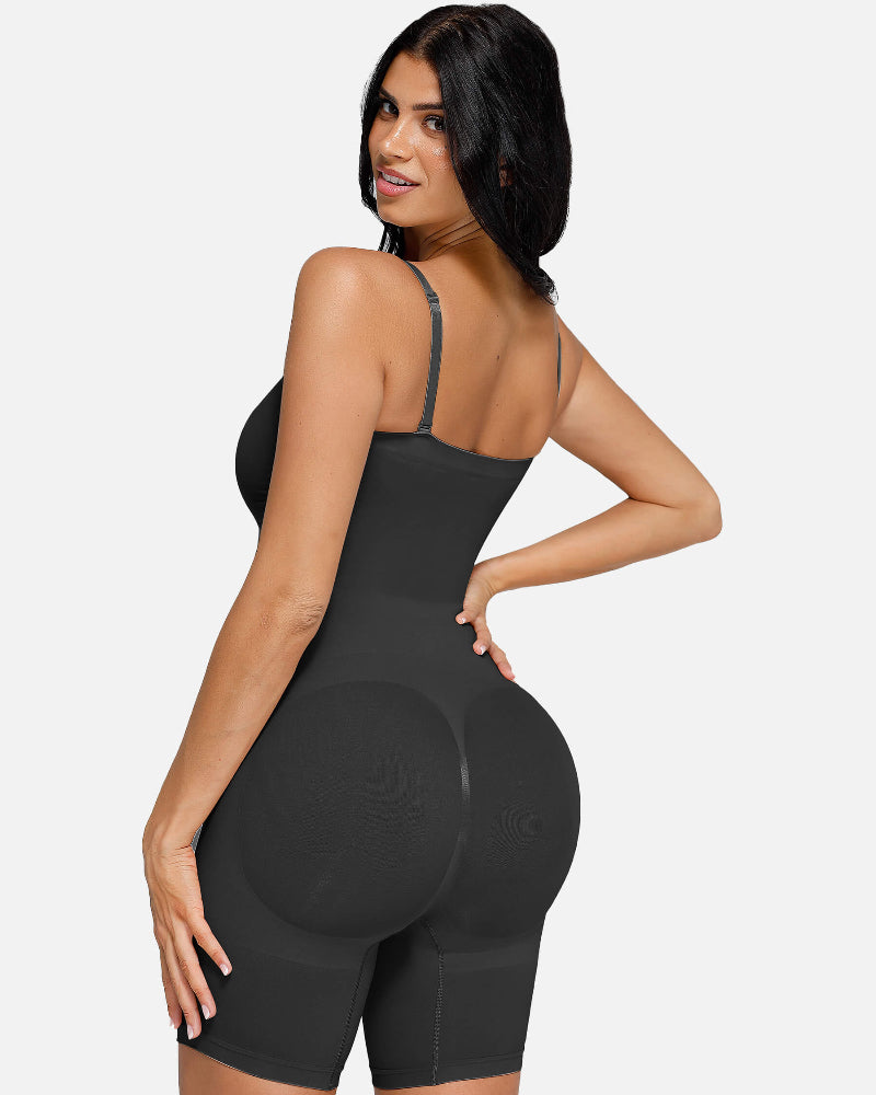 True Shape Seamless Strapless Bodysuit with Removable Straps - Sleek, Sculpted Silhouette