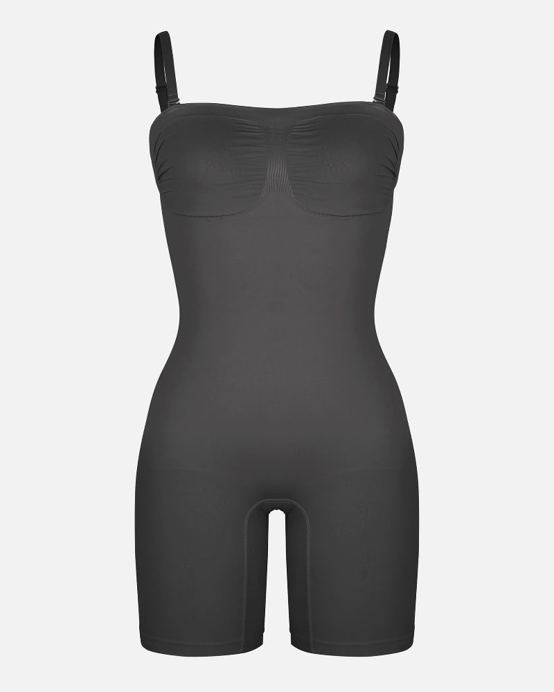 True Shape Seamless Strapless Bodysuit with Removable Straps - Sleek, Sculpted Silhouette