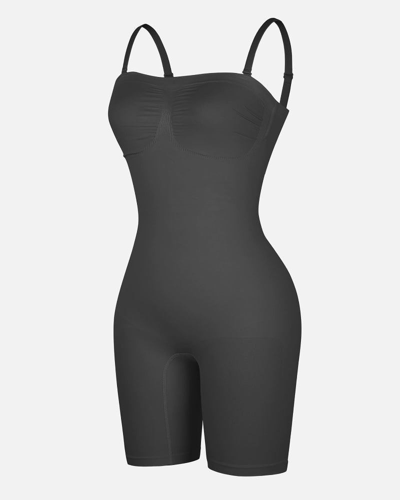True Shape Seamless Strapless Bodysuit with Removable Straps - Sleek, Sculpted Silhouette