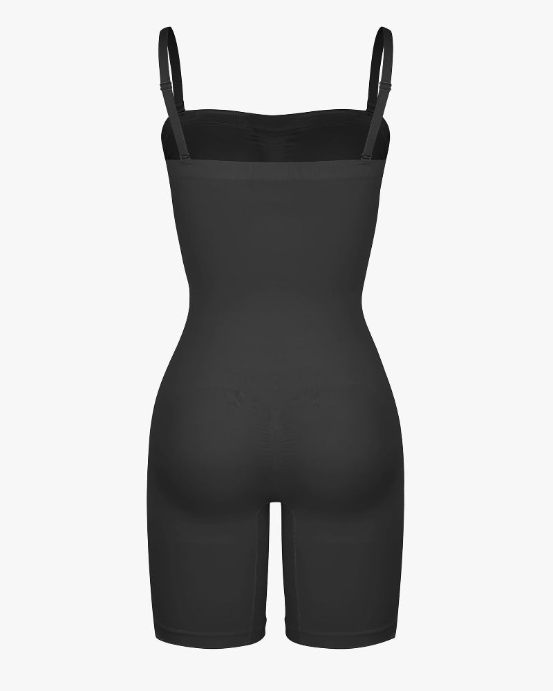 True Shape Seamless Strapless Bodysuit with Removable Straps - Sleek, Sculpted Silhouette
