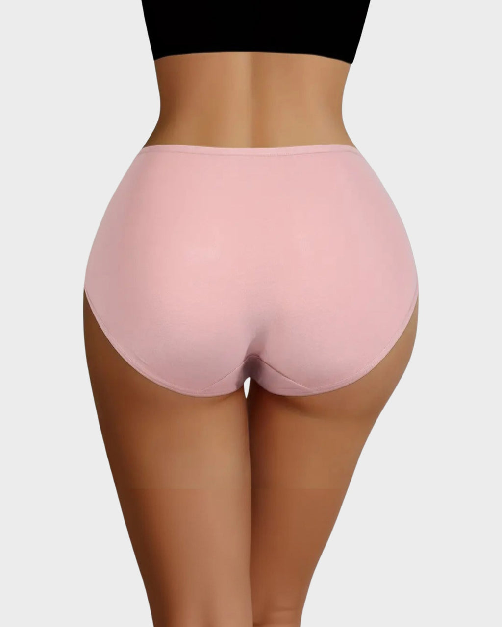 Luxuriously Soft Cotton Heart-Print High-Waist Panties – 6-Pack