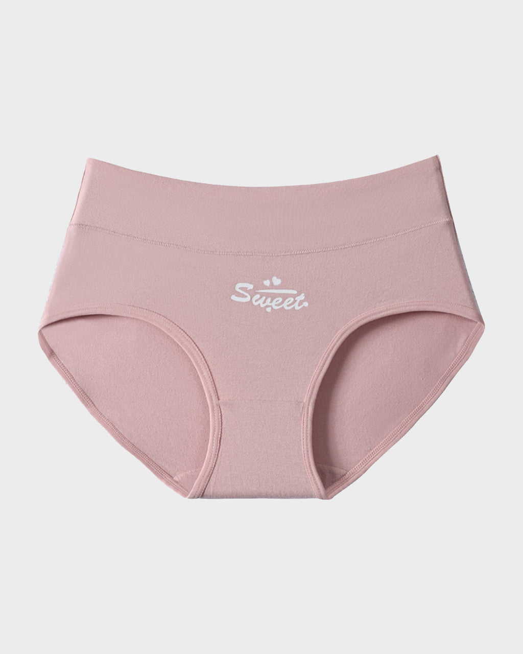 Luxuriously Soft Cotton Heart-Print High-Waist Panties – 6-Pack