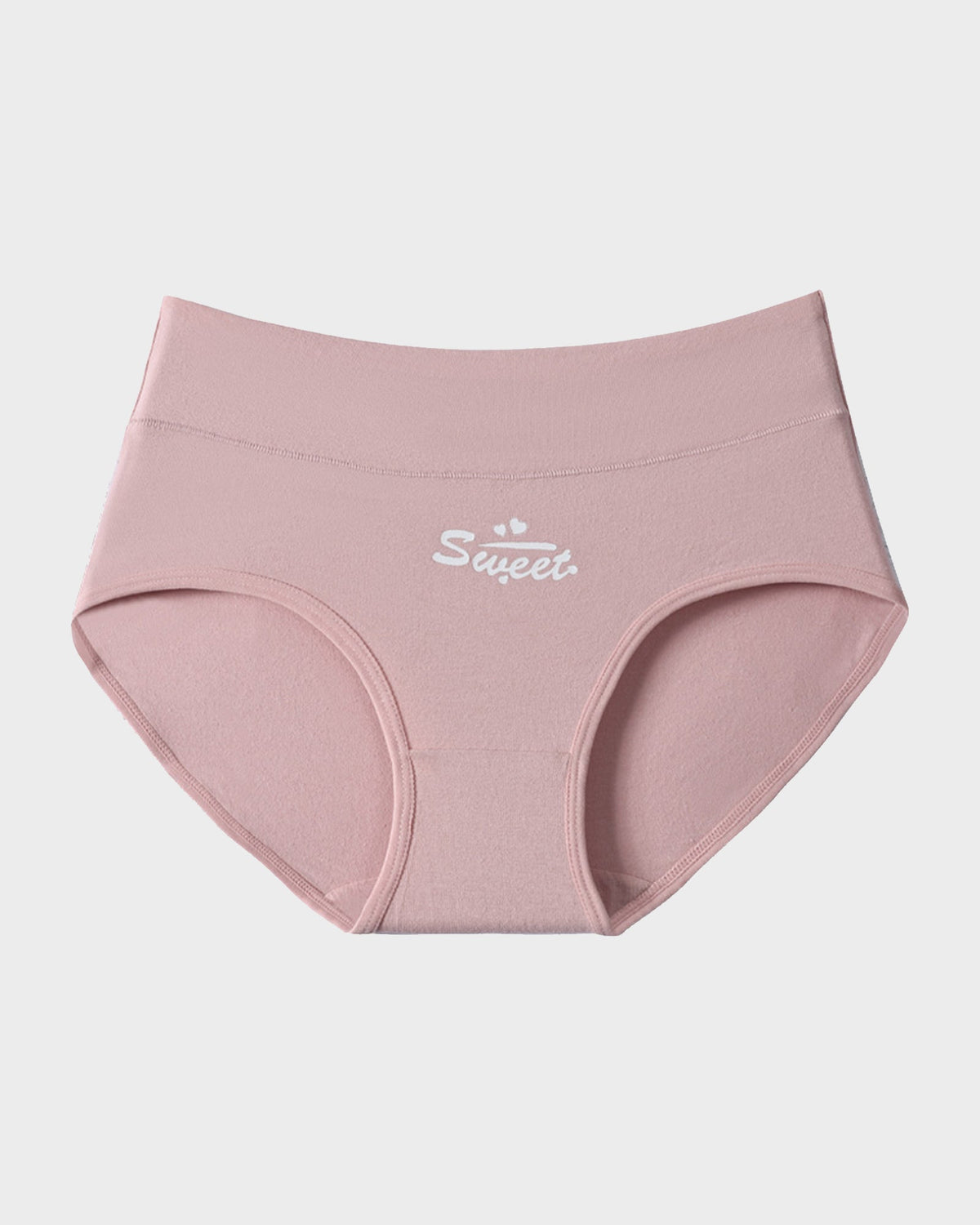 Luxuriously Soft Cotton Heart-Print High-Waist Panties – 6-Pack