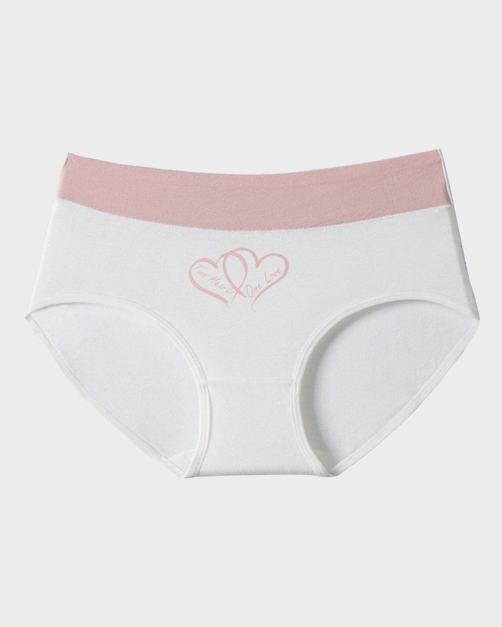 Luxuriously Soft Cotton Heart-Print High-Waist Panties – 6-Pack