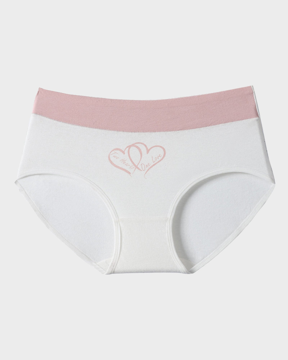 Luxuriously Soft Cotton Heart-Print High-Waist Panties – 6-Pack