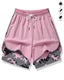Women's Athletic Shorts with Built-In Liner and Adjustable Drawstring Waist