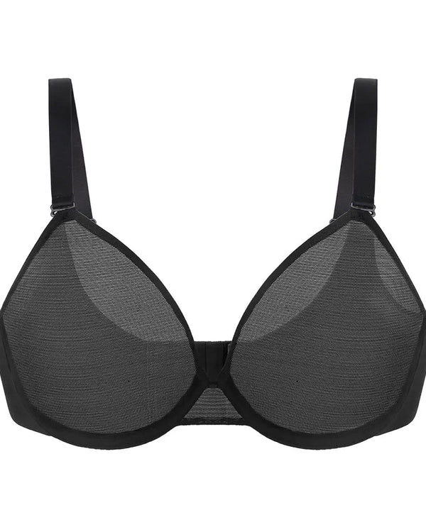 Air Light Plus-Size Mesh Underwire Minimizer Bra for Everyday Comfort and a Smoother Silhouette