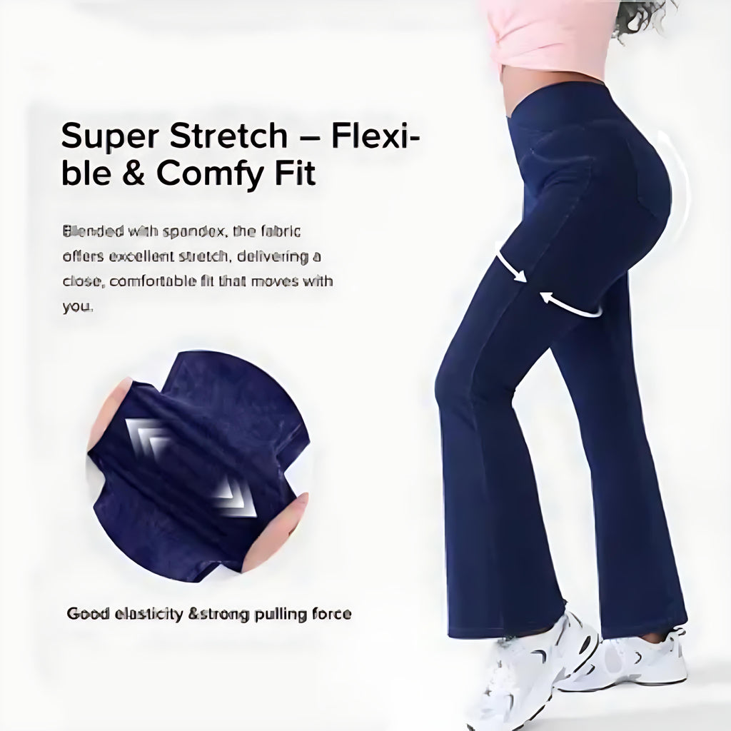 SHAPECURVE Crossover Denim Leggings with Side Pockets – Sculpting, Contouring Fit