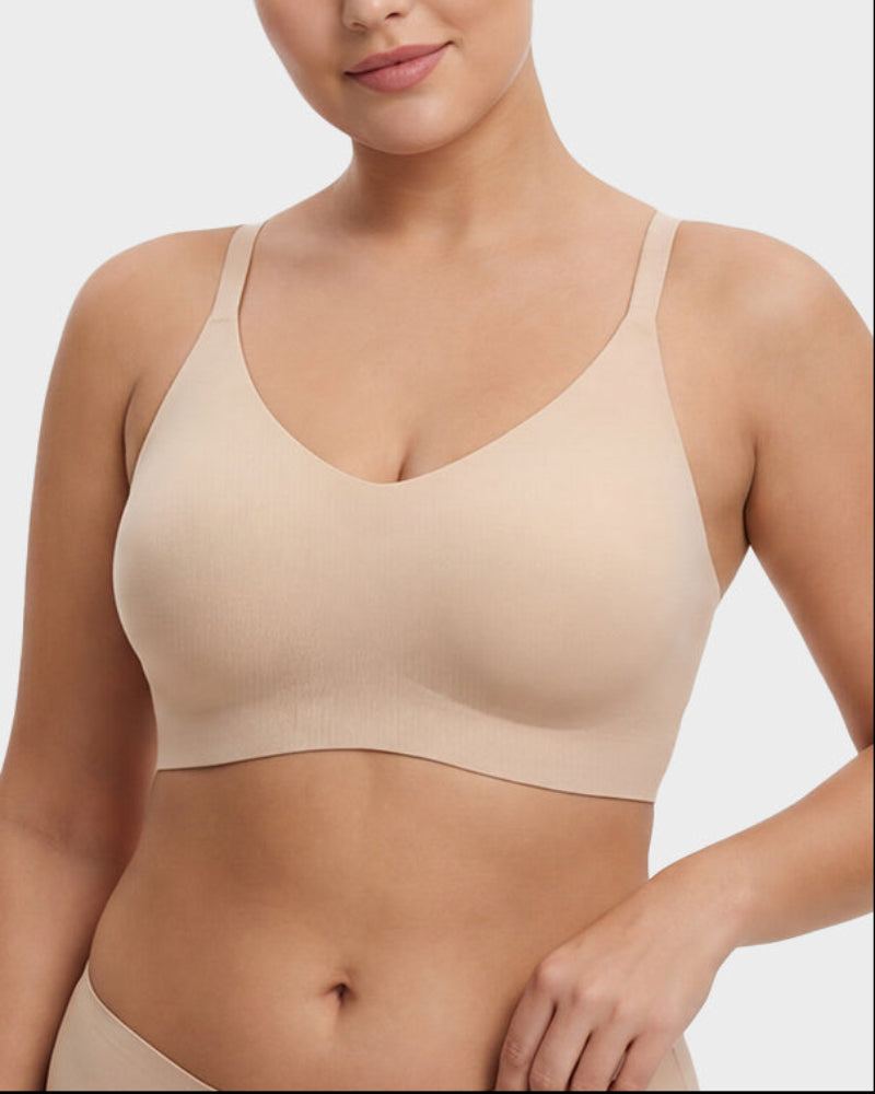 Wireless Seamless Lace Bralette with Soft Light Padding