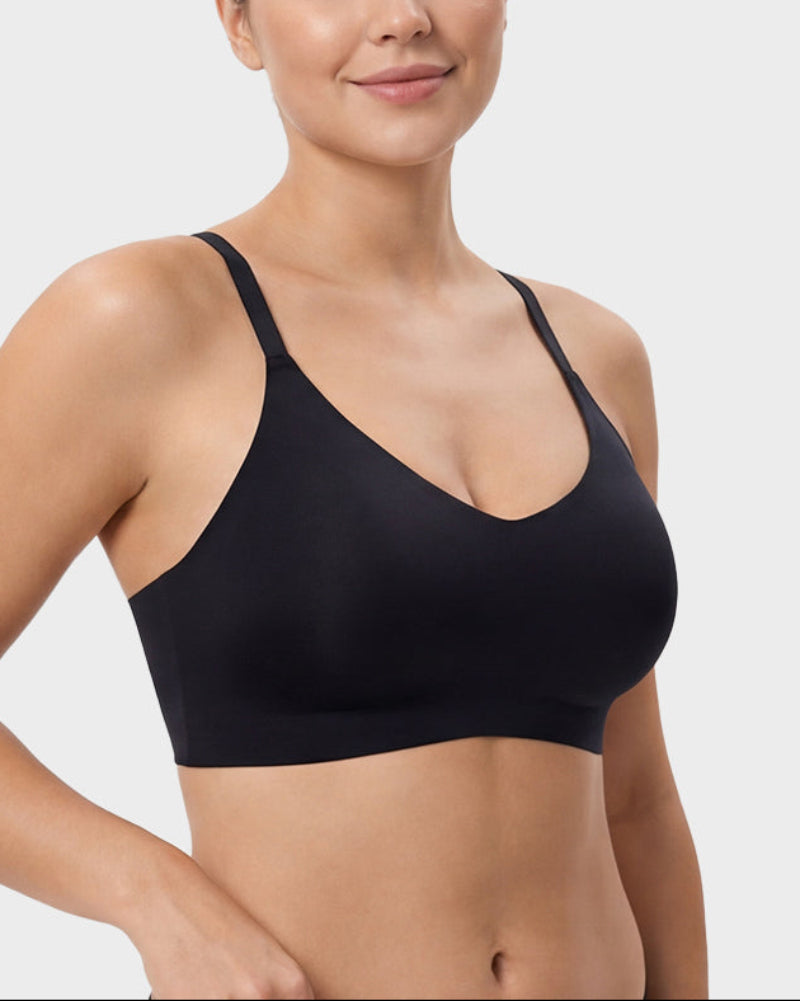 Wireless Seamless Lace Bralette with Soft Light Padding