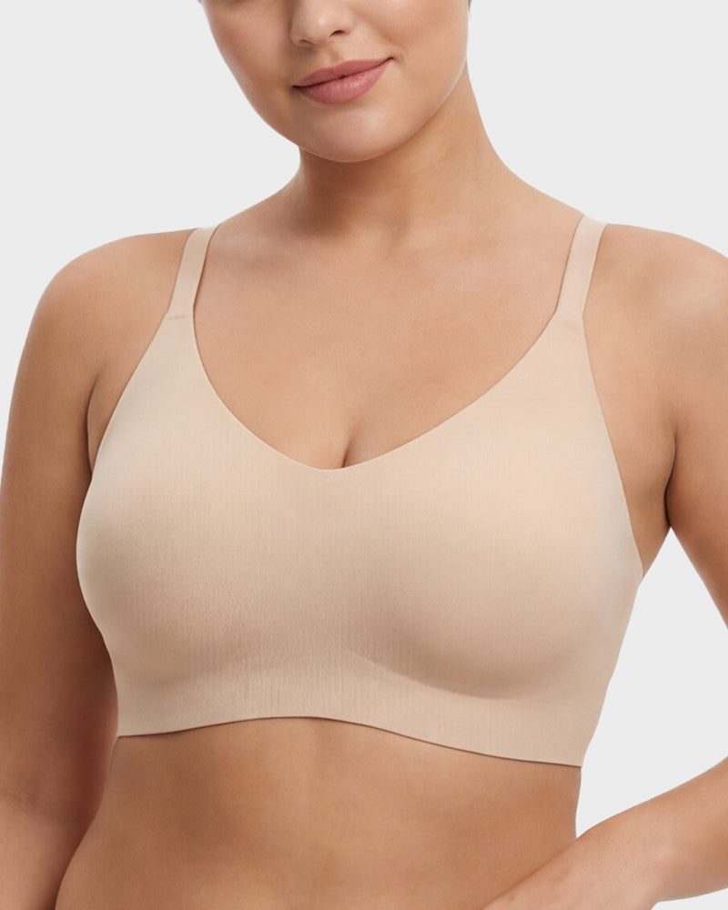 Wireless Seamless Lace Bralette with Soft Light Padding Secondary image