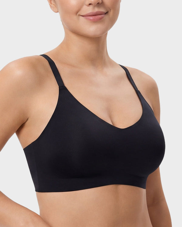 Wireless Seamless Lace Bralette with Soft Light Padding