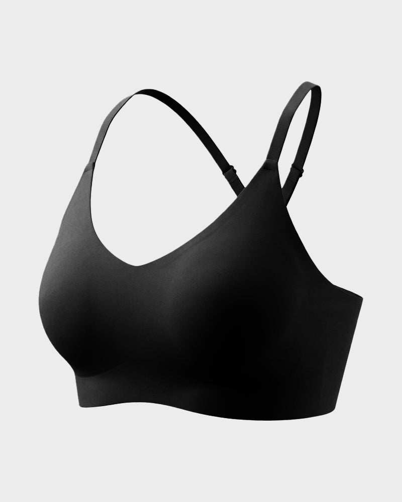 Wireless Seamless Lace Bralette with Soft Light Padding