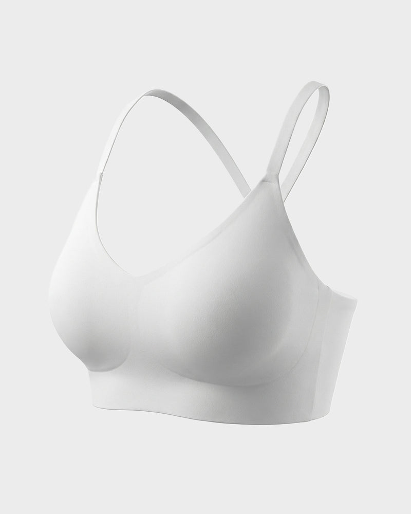 Wireless Seamless Lace Bralette with Soft Light Padding