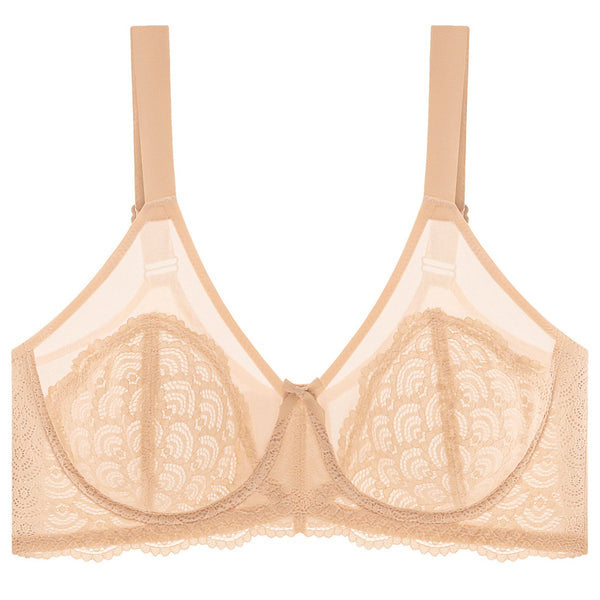 Full-Coverage Lace Minimizer Bra for a Sleek, Sculpted Silhouette