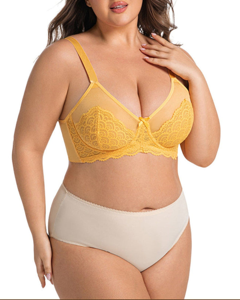 Full-Coverage Lace Minimizer Bra for a Sleek, Sculpted Silhouette