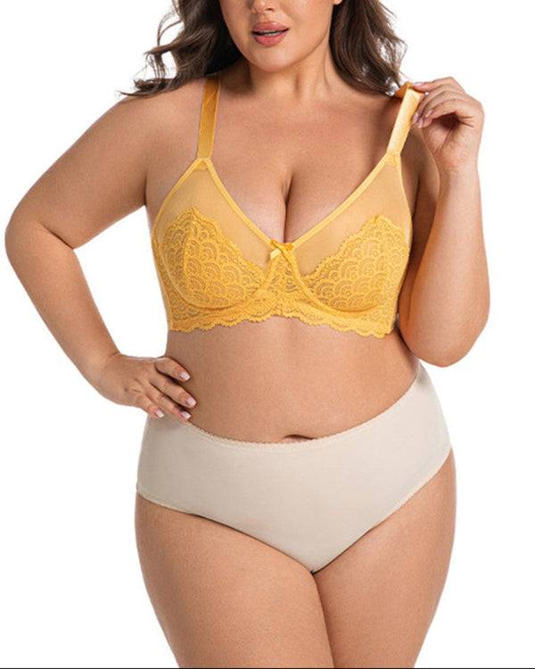 Full-Coverage Lace Minimizer Bra for a Sleek, Sculpted Silhouette