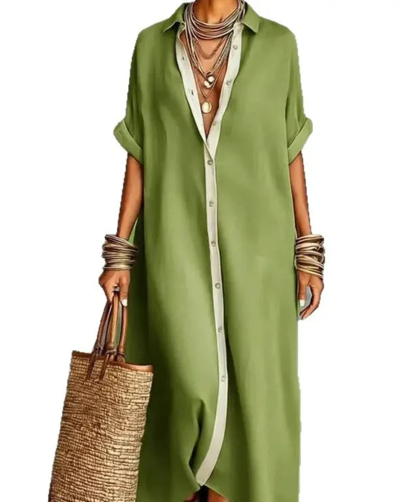 Effortless Oversized Shirt Dress - The Ultimate Beach, Vacation & Brunch Outfit