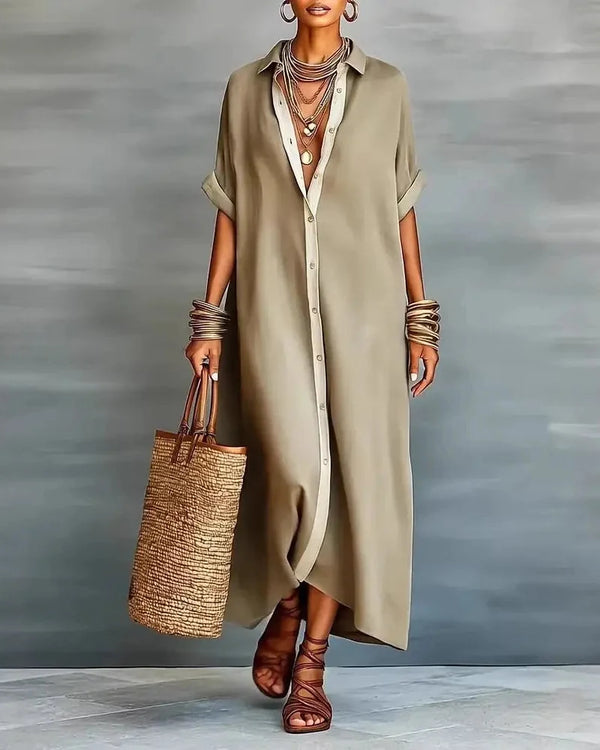 Effortless Oversized Shirt Dress - The Ultimate Beach, Vacation & Brunch Outfit